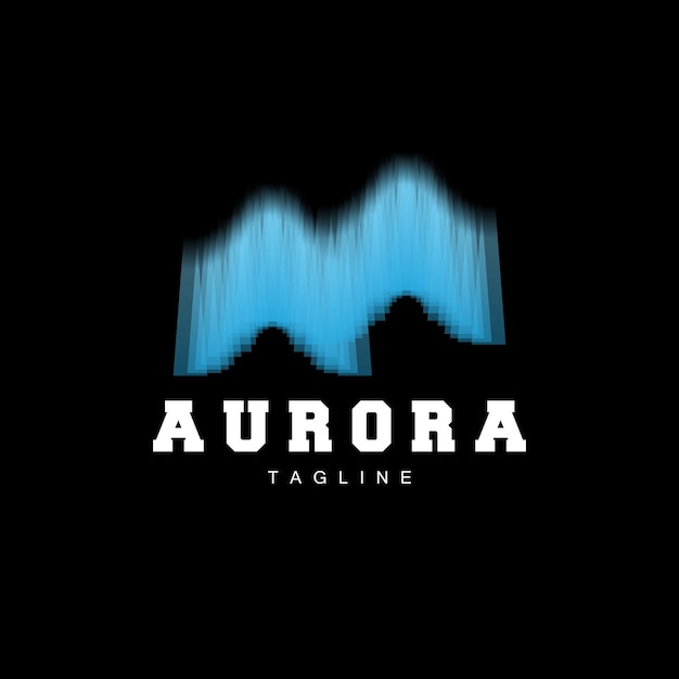 Aurora Logo Sky Nature Landscape Design Symbol Vector Illustration Template