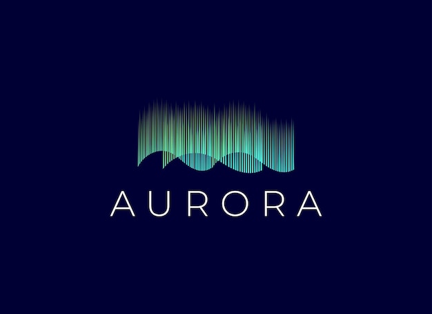 Aurora Northern Logo Design Light of aurora vector