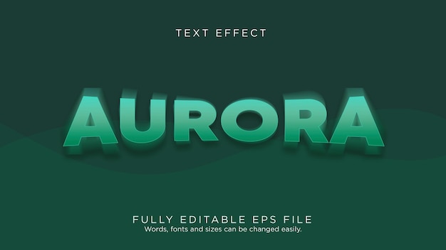 Aurora Text Effect Font Type