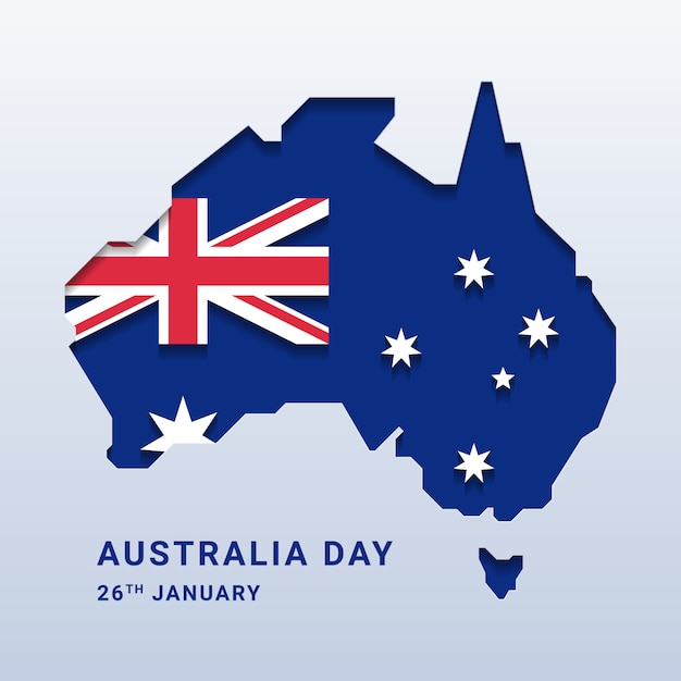 Australia Day with National Map