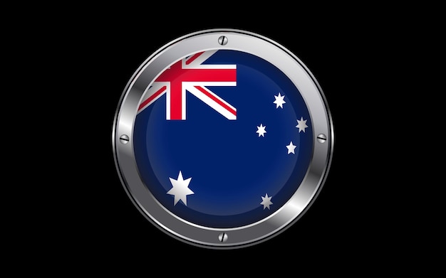 Australia Flag in 3D Vector