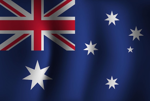 Australia Flag Background Waving 3D National Banner Wallpaper