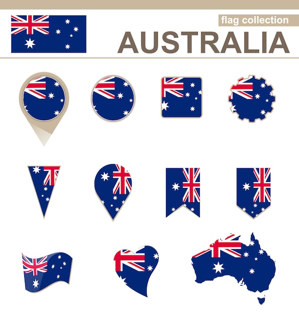 Australia Flag Collection, 12 versions