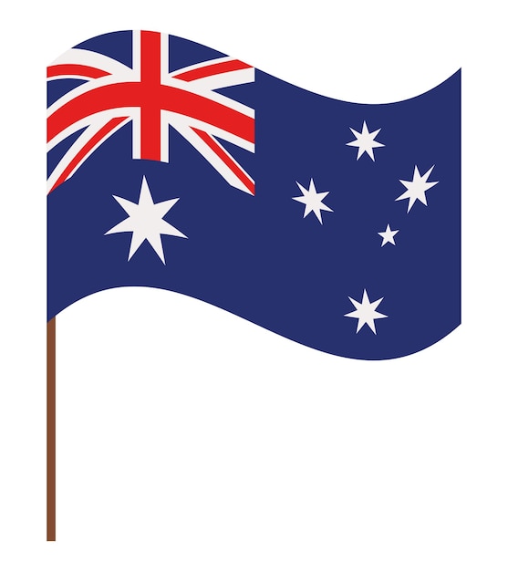 australia flag wavin