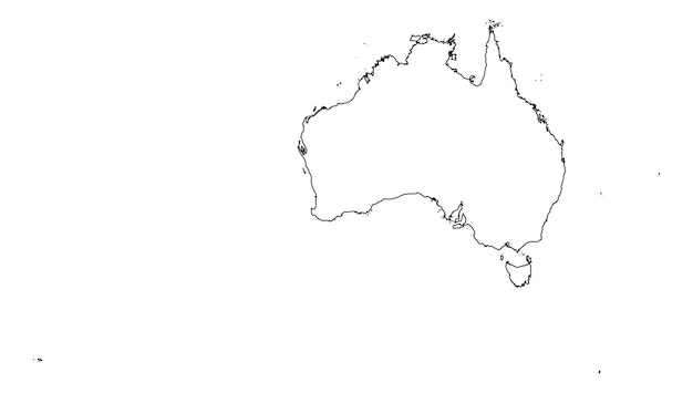 australia Map design outline Map illustration