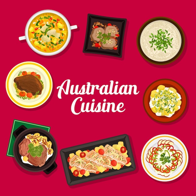 Australian cuisine bbq restaurant menu cover