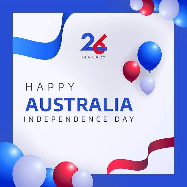 australian independence day celebration design. January 26th. known as Founding Day, Survival Day