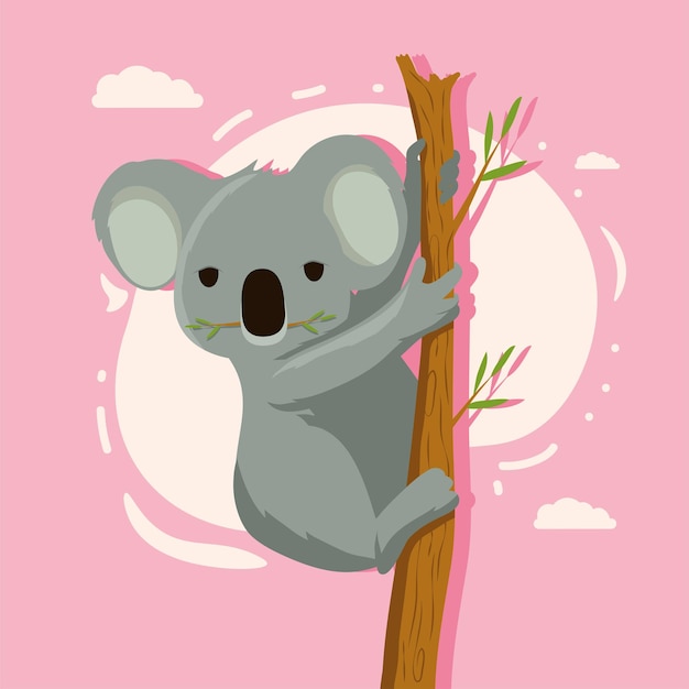 Australian koala in tree