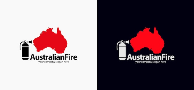 Australian red flame logo design