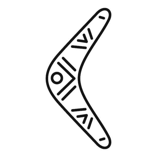 Vector australian traditional boomerang with ornament is flying