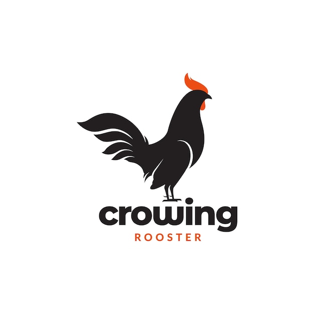 Vector australorp rooster chicken logo design