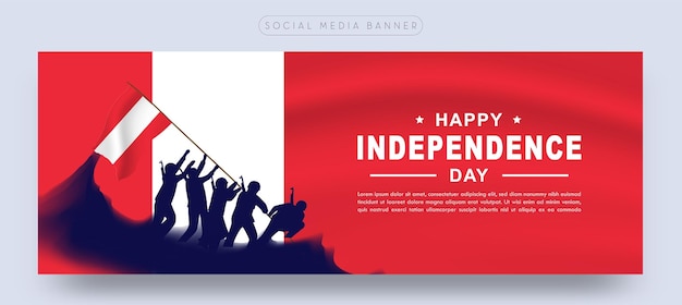 Austria celebration independence day social media banner poster