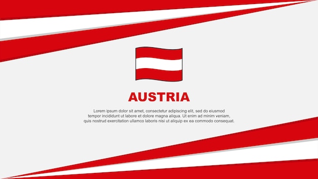 Austria Flag Abstract Background Design Template Austria Independence Day Banner Cartoon Vector Illustration Austria Design