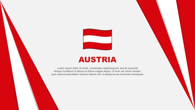 Austria Flag Abstract Background Design Template Austria Independence Day Banner Cartoon Vector Illustration Austria Flag