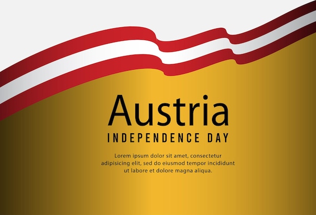 Austria flag state background Greeting card National Independence Day of the Republic of Austria Vector Illustration flag