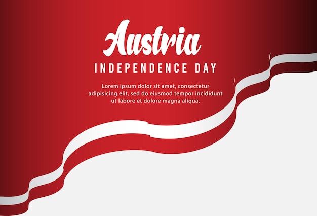 Austria flag state background Greeting card National Independence Day of the Republic of Austria Vector Illustration flag