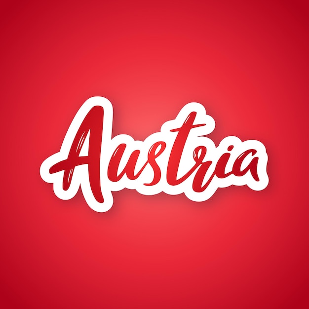 Austria hand drawn lettering phrase Sticker