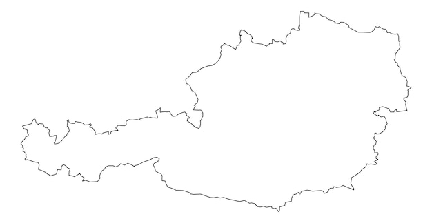 austria Map design outline Map illustration