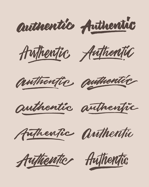 authentic hand lettering