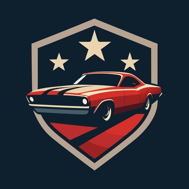 Authentic Muscle Car Sticker Design