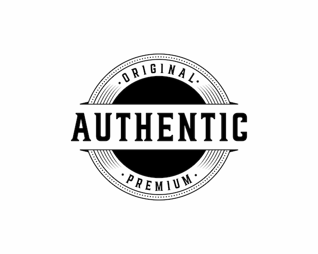 Authentic original premium sticker stamp logo