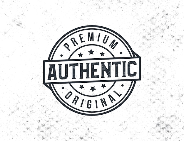 Authentic original product stamp logo