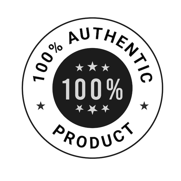 Authentic product label 100 percent Authentic product vector logo badges