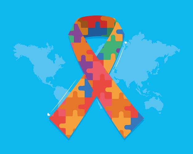 Autism day ribbon campaign