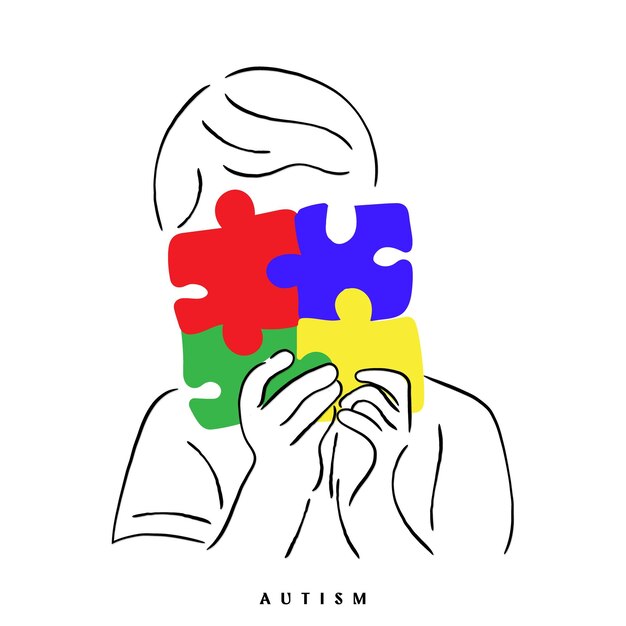 Vector autism illustration