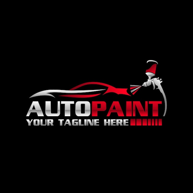 Vector auto body color painting logo vector template