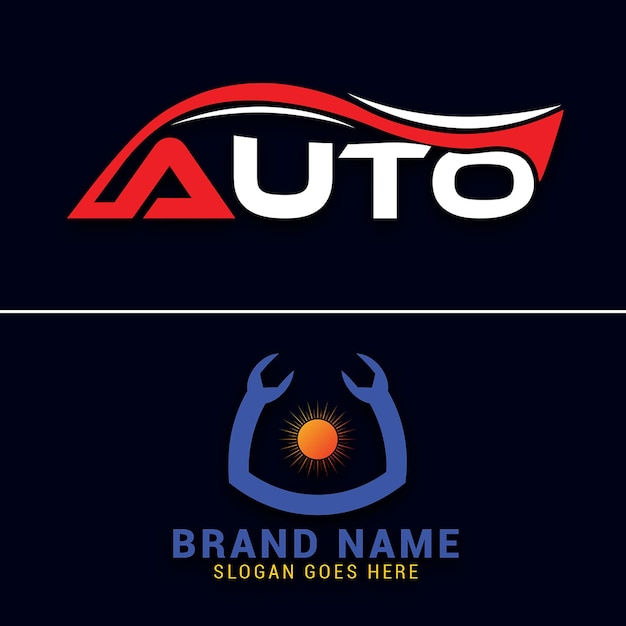 Vector auto and car logo