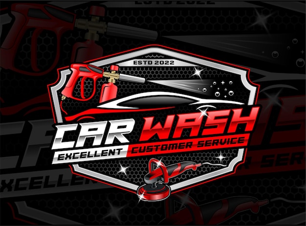 Auto car wash logo design