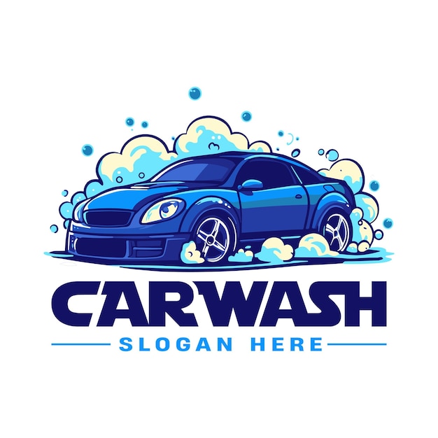 Vector auto detailing car detailing and car wash logo design vector template