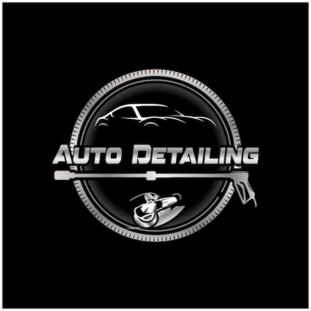 auto detailing car logo design