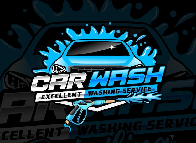 Auto detailing and car wash logo design