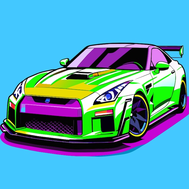 auto gtr r35 vector illustration