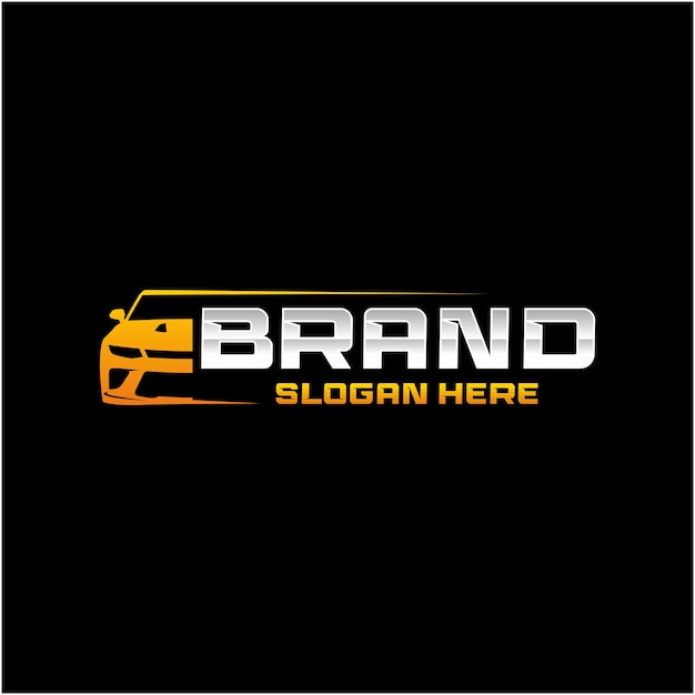 Auto logo car black background