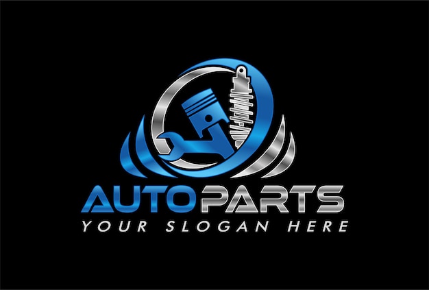 Vector auto parts logo vector template for spare part shopping and repair service