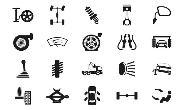 auto repair icon solid glyph black style icon