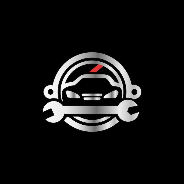 Vector auto repair service icon vector logo design templatecar mechanic logo piston and cog wheel gear ico