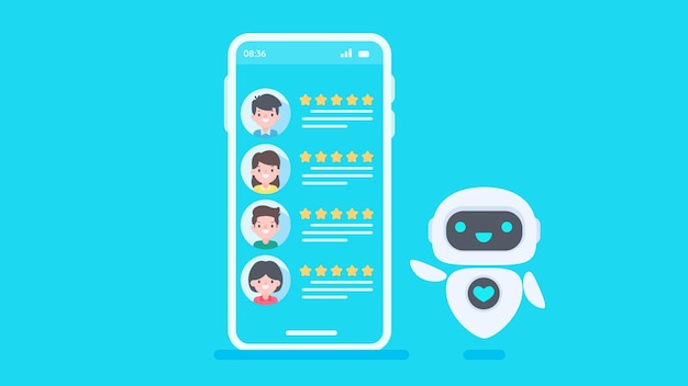 Auto reply system with intelligent robots provide information and help customers with problems