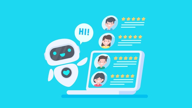 Auto reply system with intelligent robots provide information and help customers with problems