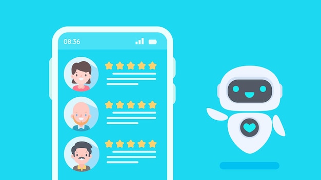 Auto reply system with intelligent robots provide information and help customers with problems