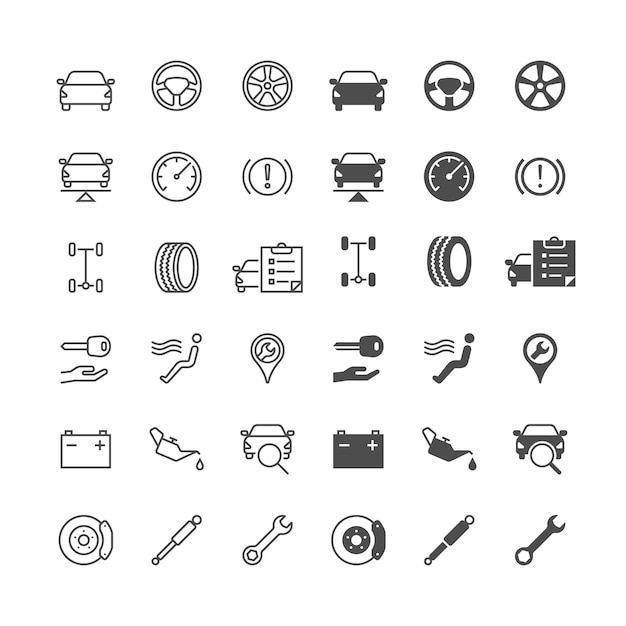 Auto service icons