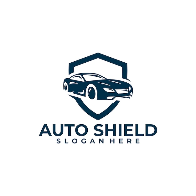 Auto shield logo vector design template