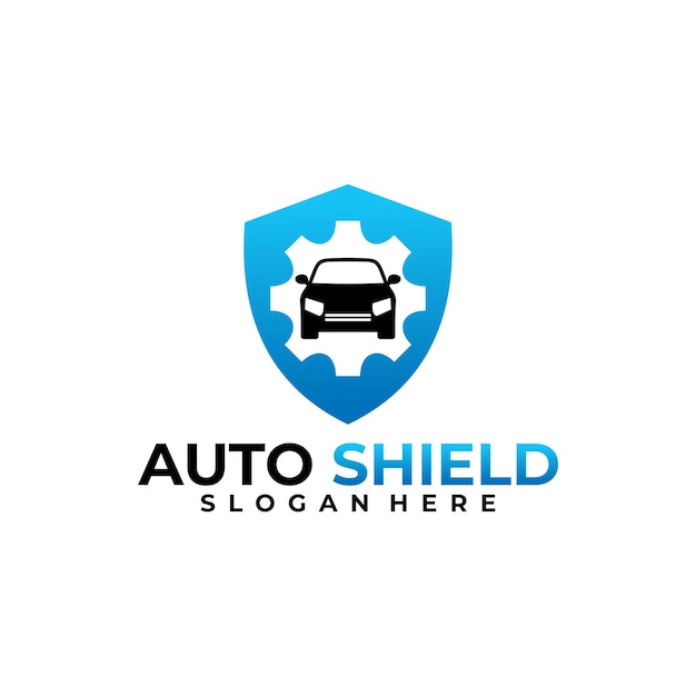 Auto shield logo vector design template