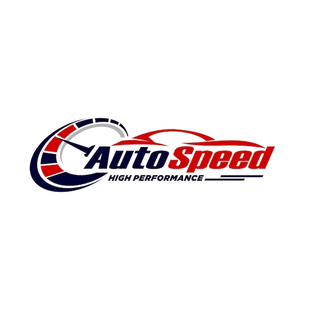 Auto speed car logo design