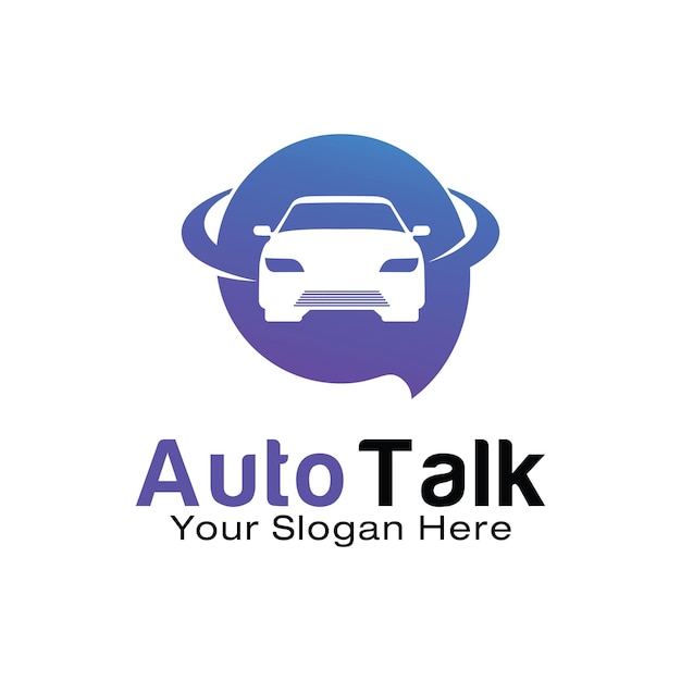 Auto Talk logo design template