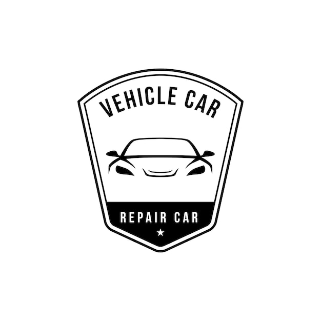 Vector auto and vehicle repair service logo