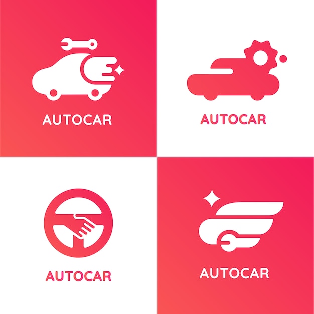 Autocar modern style application logo